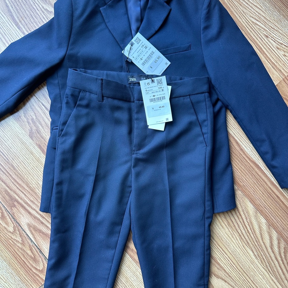 Zara Boys Dark Blue Suit Set